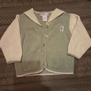 Ring Around The Rosie Green and Cream Kids Sweater
